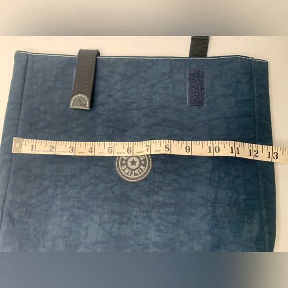 KIPLING blue laptop bag sleeve clutch nylon- padded. Universal bag. Multi use - Picture 9 of 11